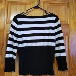 George black & white sweater